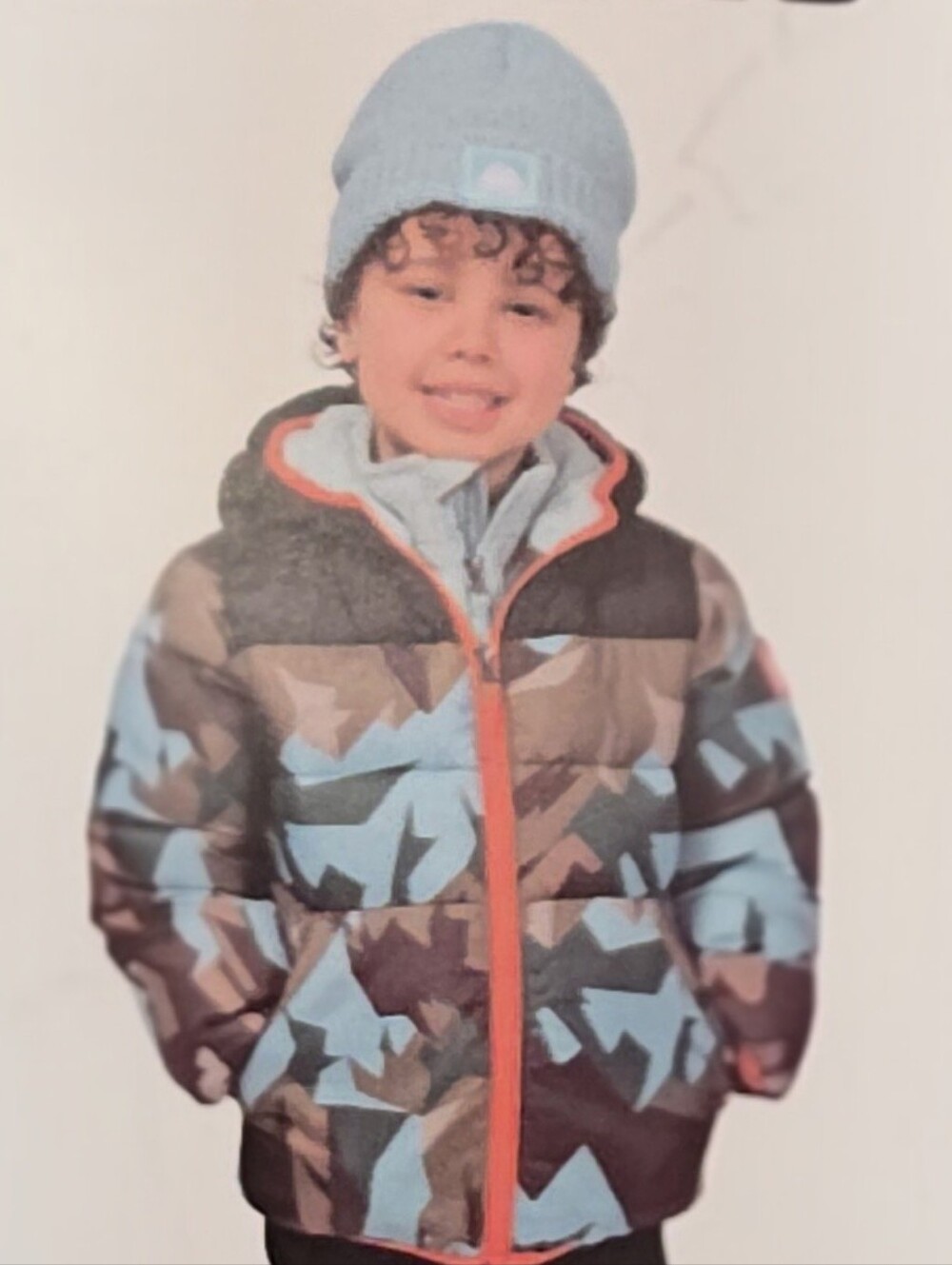 Snozu Kids' Jacket with Hat - Blue Camo